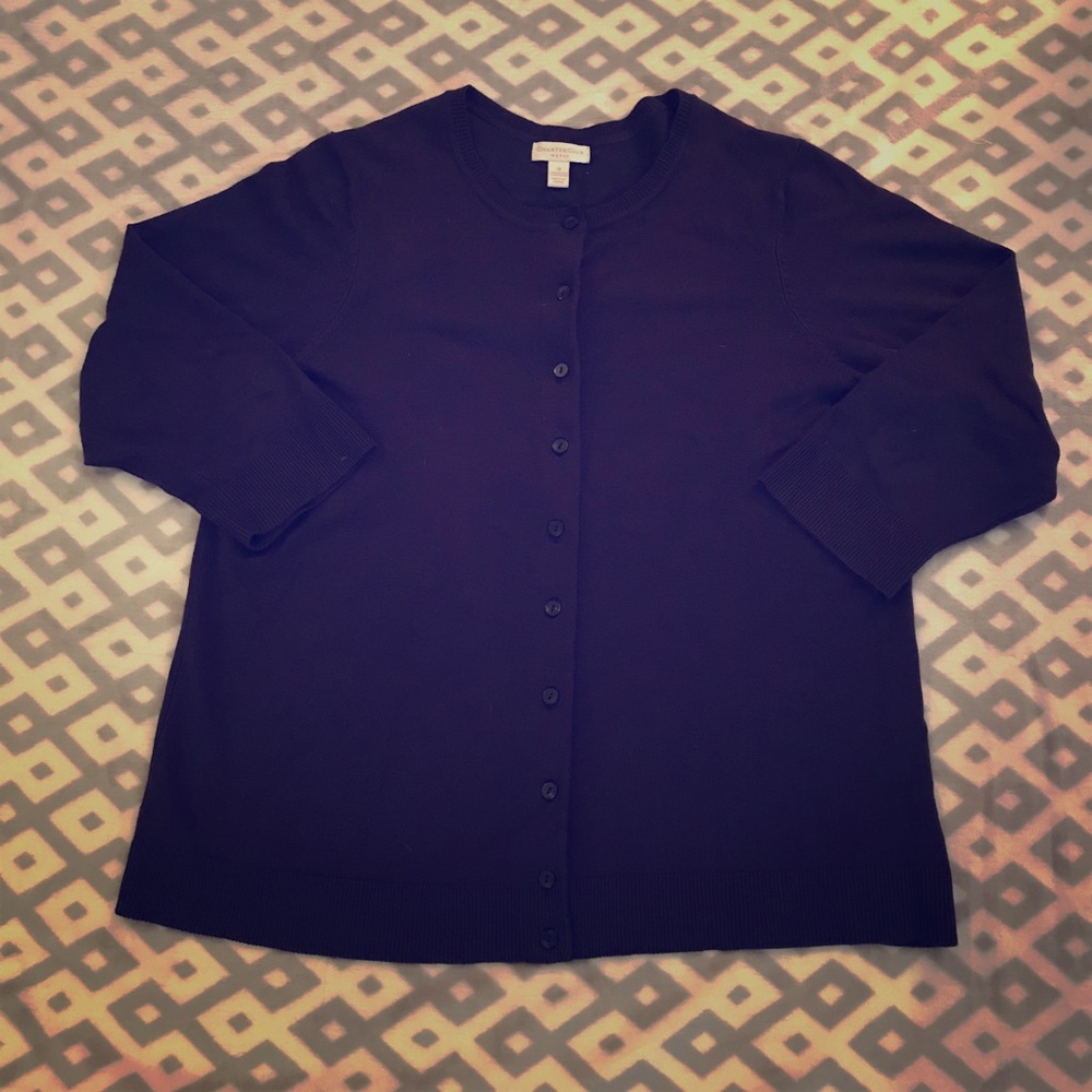 Navy blue button down cardigan!